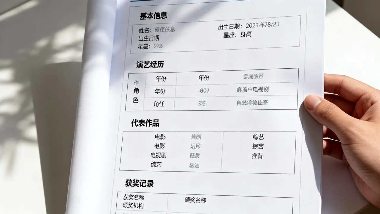 明星简历怎么写,明星个人资料模板包含哪些内容?-图3 明星简历怎么写,明星个人资料模板包含哪些内容?-图3