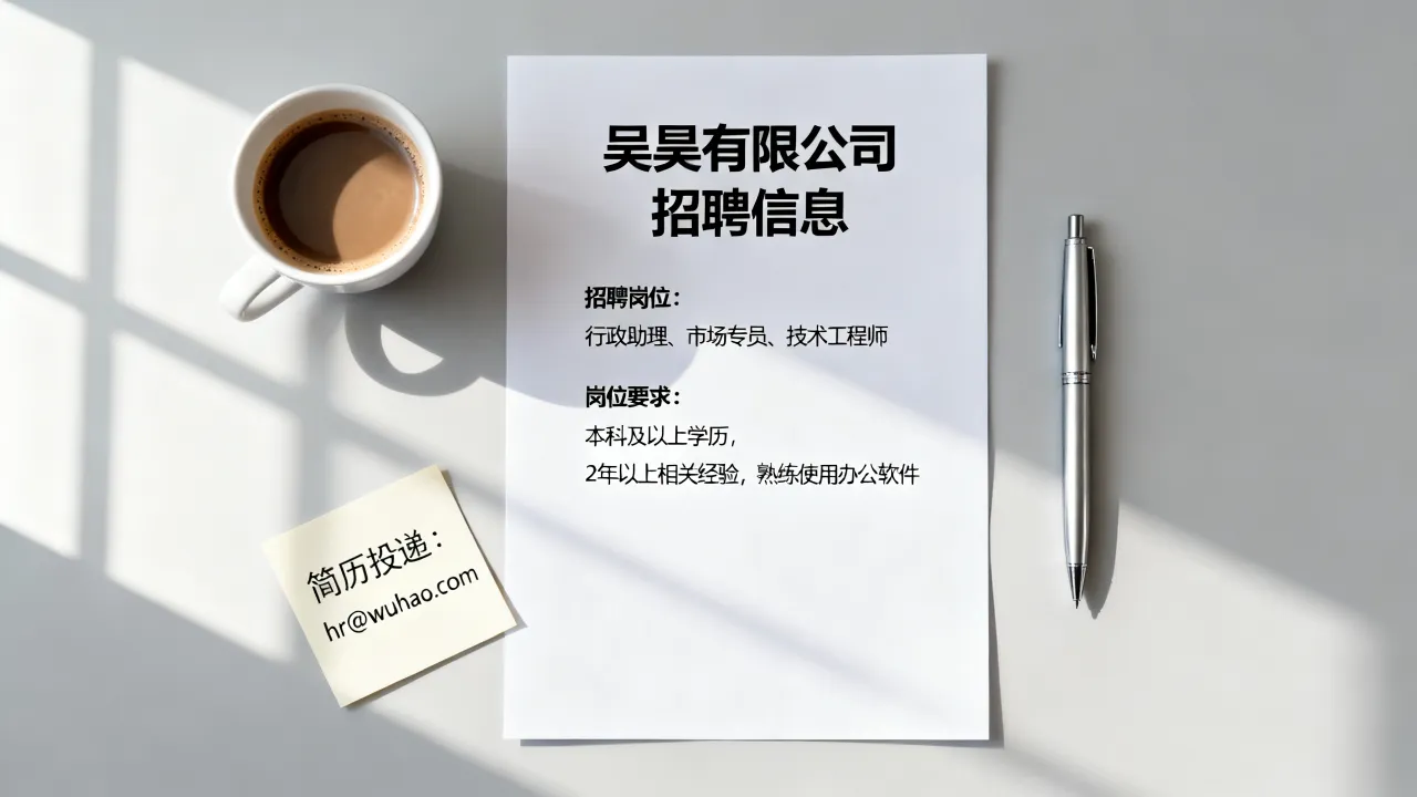吴昊有限公司招聘信息有哪些,吴昊有限公司招聘岗位要求是什么?-图2 吴昊有限公司招聘信息有哪些,吴昊有限公司招聘岗位要求是什么?-图2