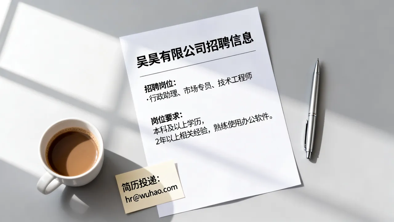 吴昊有限公司招聘信息有哪些,吴昊有限公司招聘岗位要求是什么?-图3 吴昊有限公司招聘信息有哪些,吴昊有限公司招聘岗位要求是什么?-图3