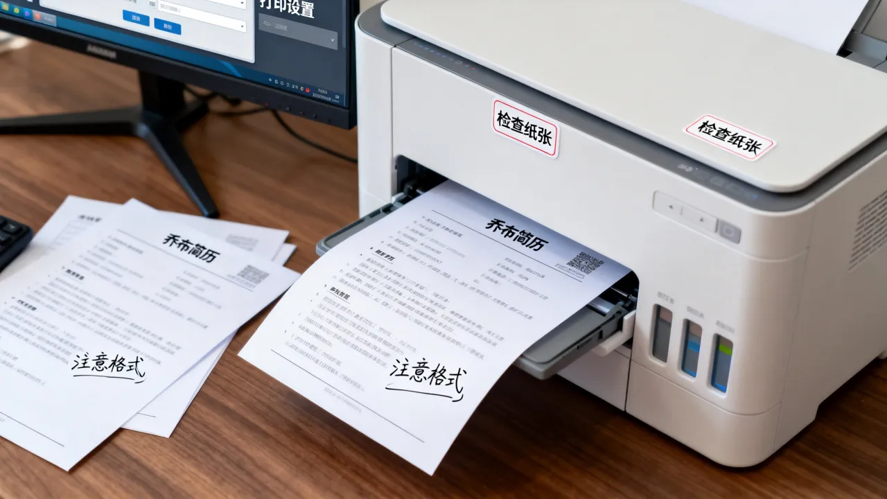 乔布简历怎么打印,打印乔布简历失败怎么办?