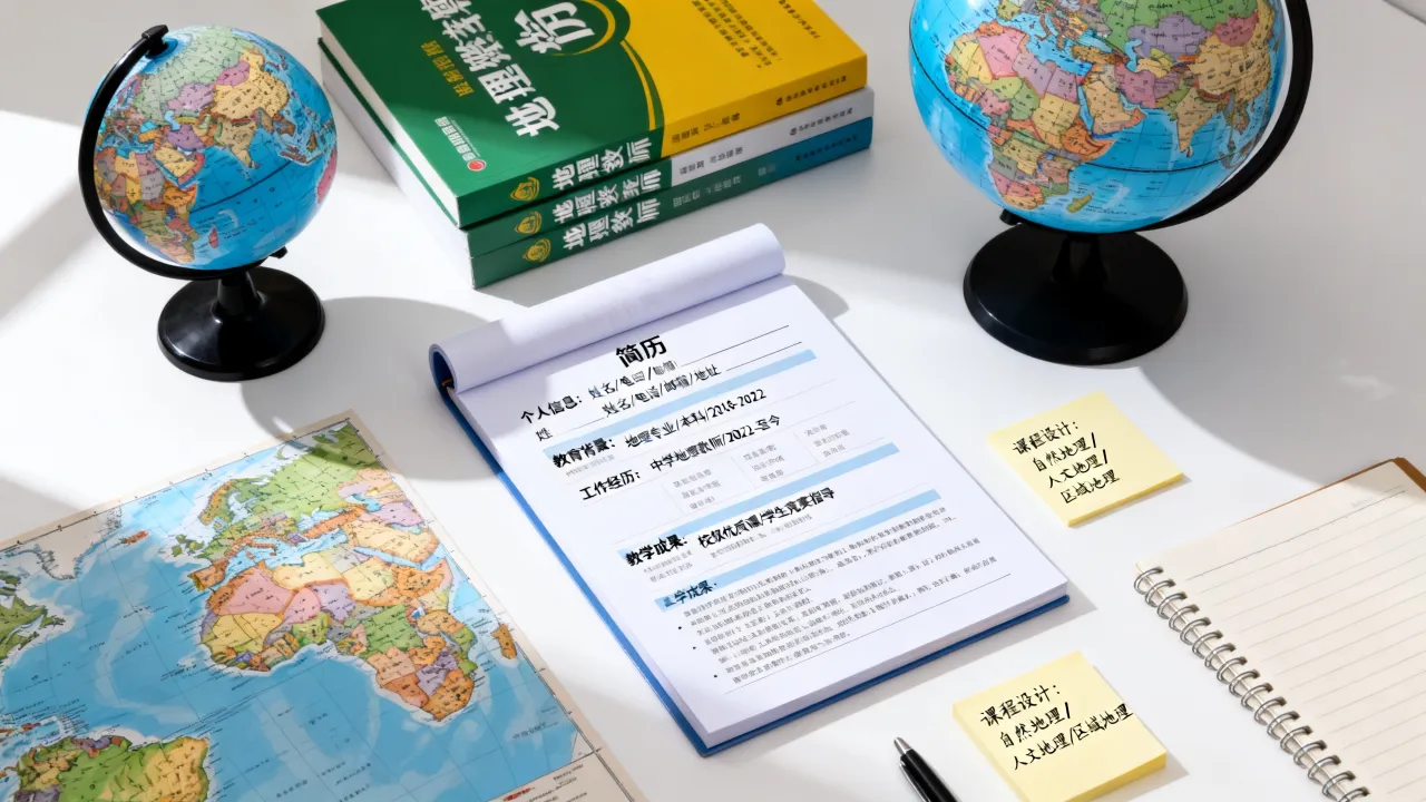 地理简历怎么制作,地理教师简历模板怎么做