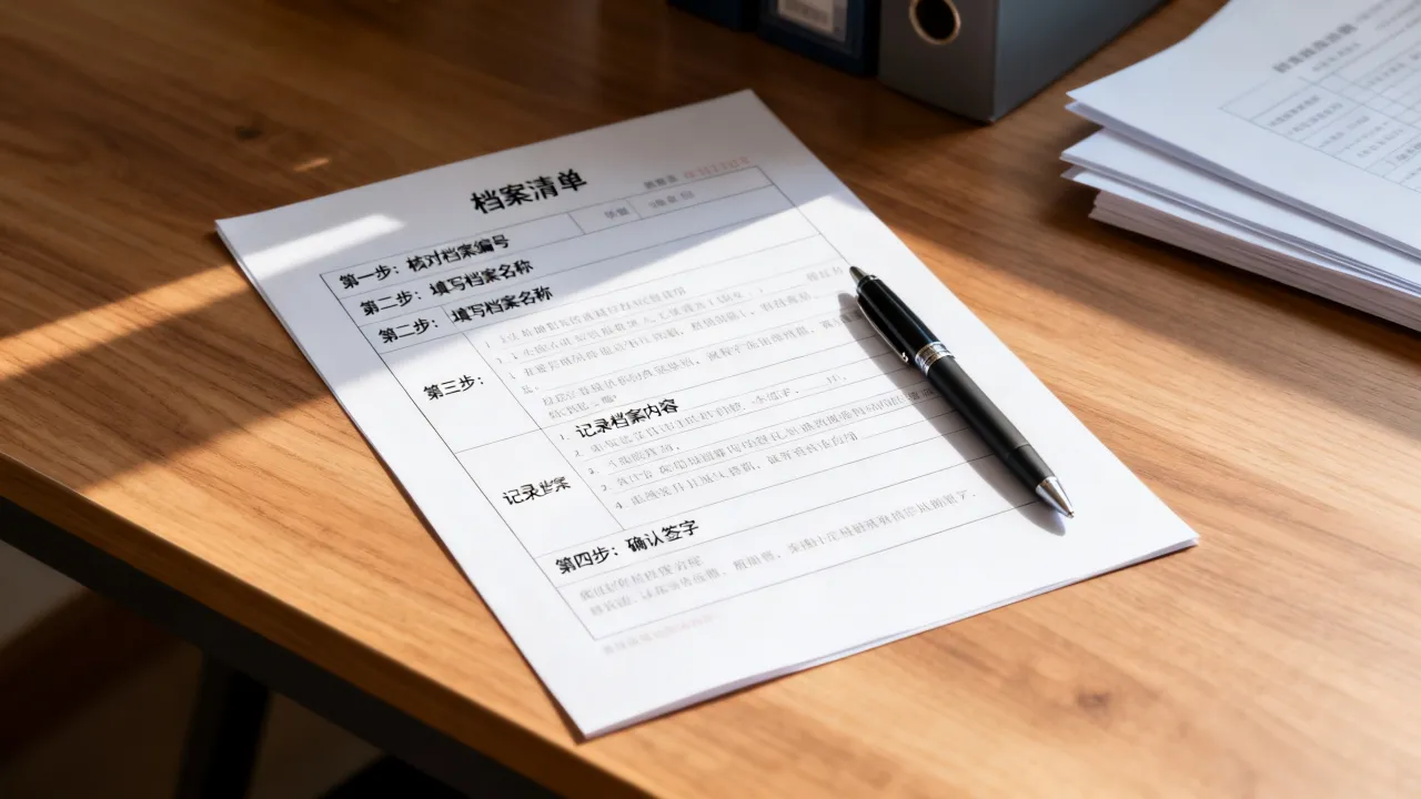 档案清单怎么填写,档案清单填写步骤及模板有哪些?
