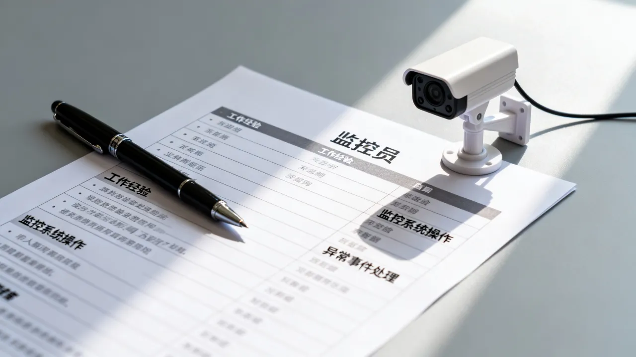 监控简历怎么写,监控员简历怎么写才能突出工作经验-图2 监控简历怎么写,监控员简历怎么写才能突出工作经验-图2