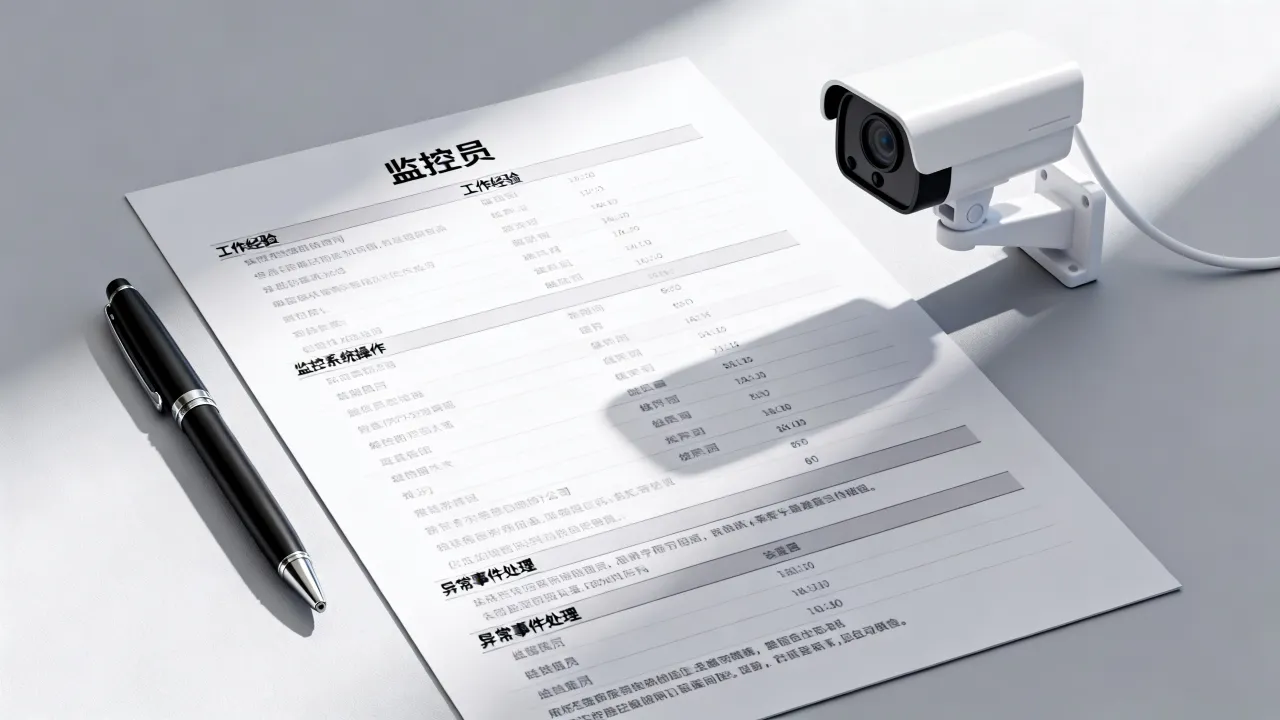 监控简历怎么写,监控员简历怎么写才能突出工作经验-图3 监控简历怎么写,监控员简历怎么写才能突出工作经验-图3