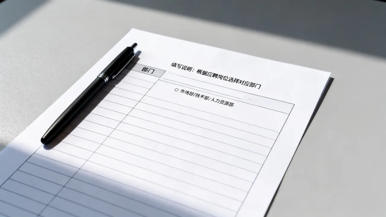 应聘部门怎么填写?应聘登记表部门一栏怎么填写才正确