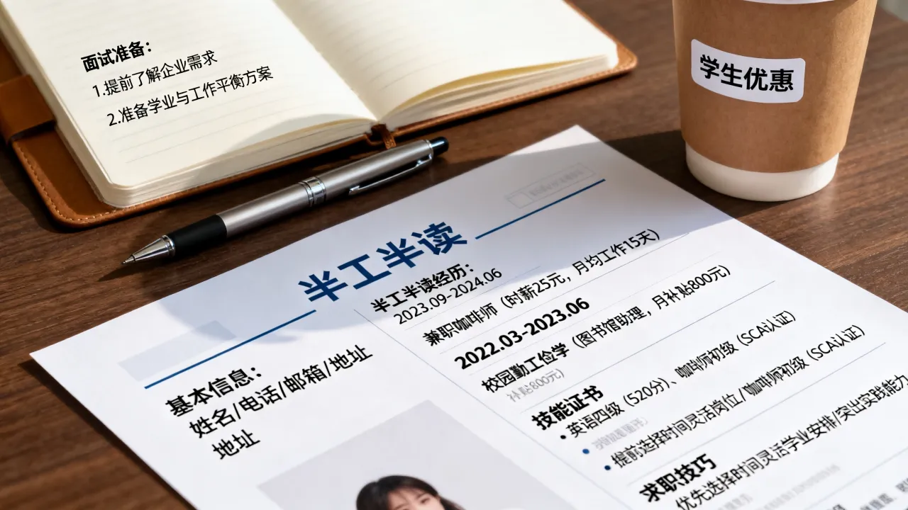 半工半读简历怎么写,求职中有哪些注意事项和技巧?-图2 半工半读简历怎么写,求职中有哪些注意事项和技巧?-图2