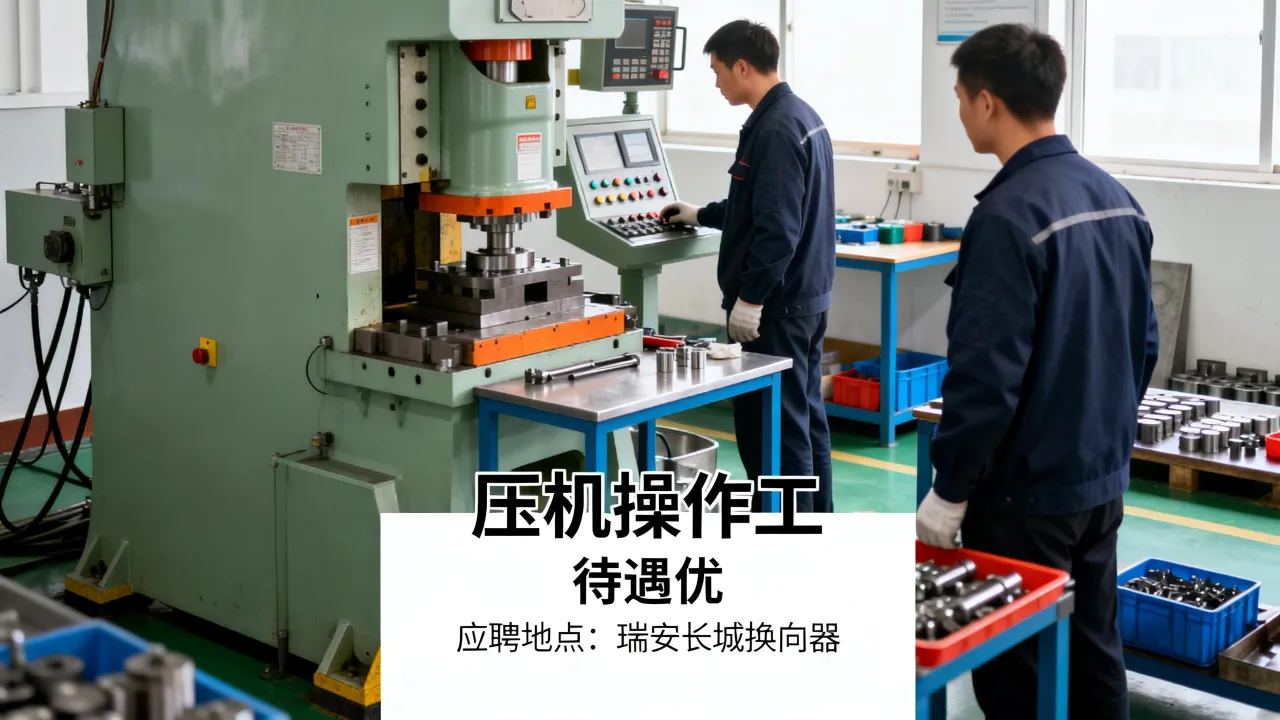 瑞安长城换向器招聘压机操作工待遇怎么样?在哪里应聘