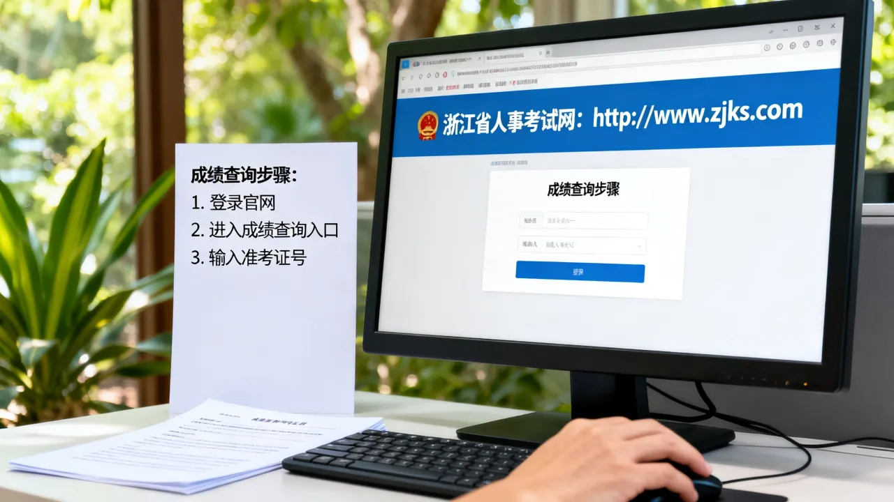 浙江省人事考试办官网入口是什么，如何查询成绩？