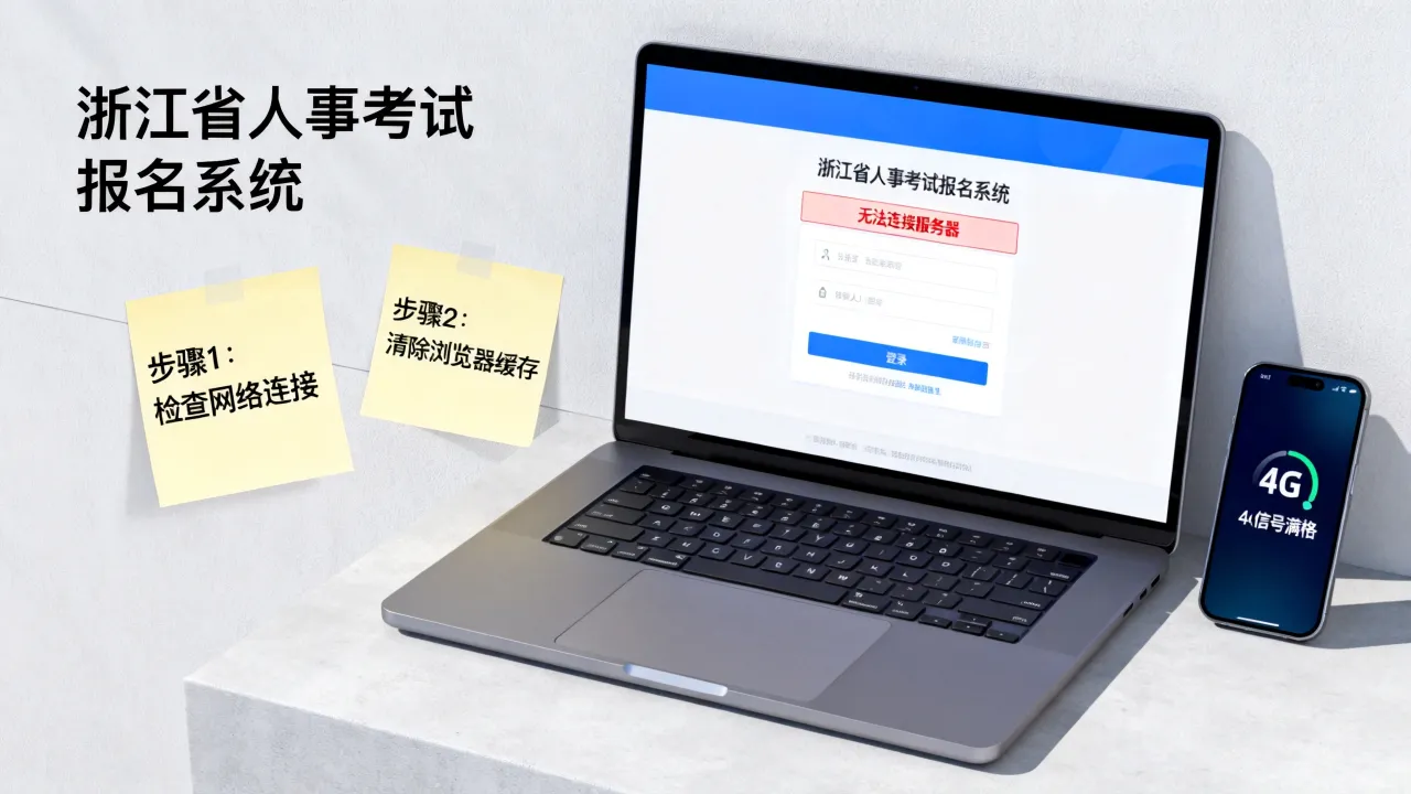浙江省人事考试报名系统进不去怎么办？如何快速解决报名系统登录不上的方法