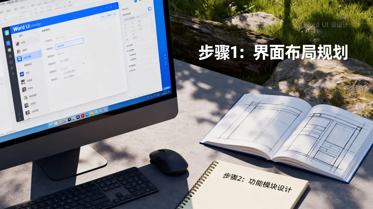 Word怎么UI设计界面，Word UI制作教程与步骤