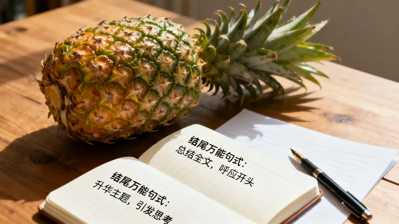菠萝作文怎么结尾？写结尾的万能句式有哪些？-图2