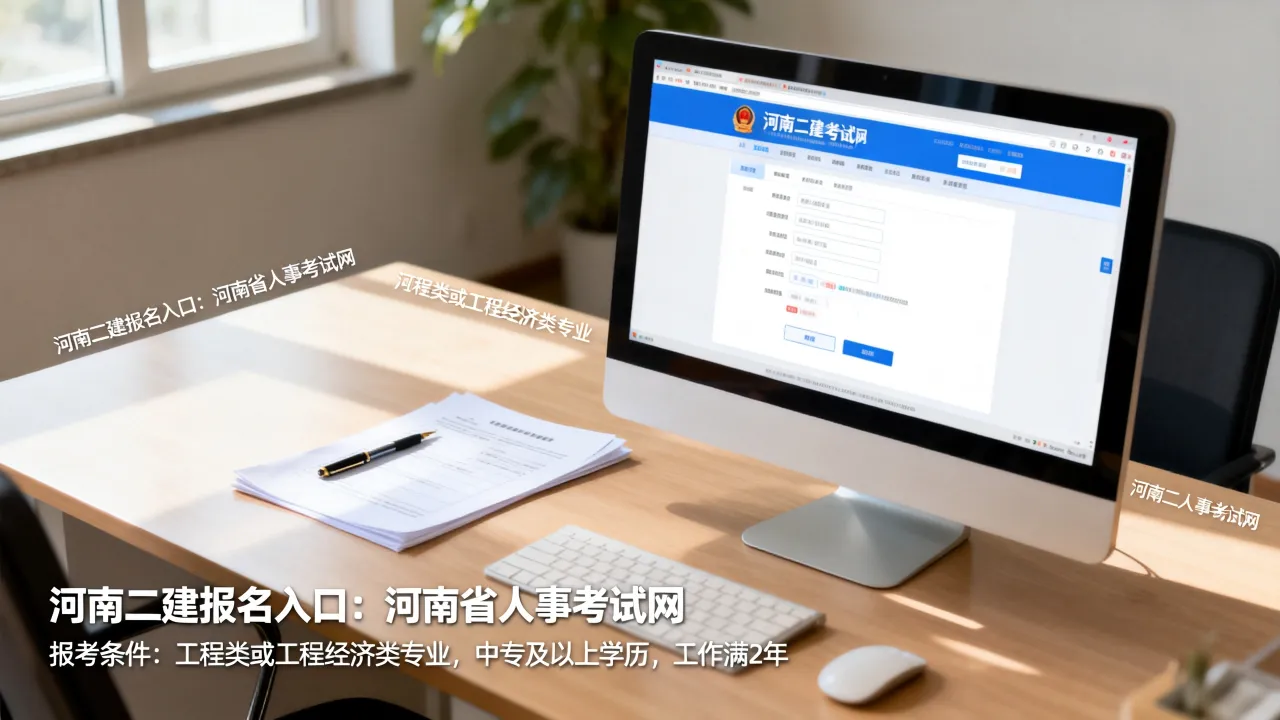 河南人事考试二建报名入口在哪,河南二建报考条件是什么