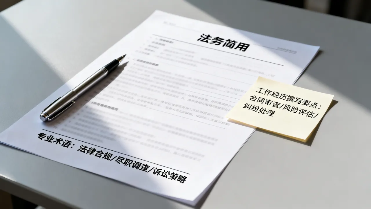 法务简历怎么写好,法务简历工作经历怎么写更专业?