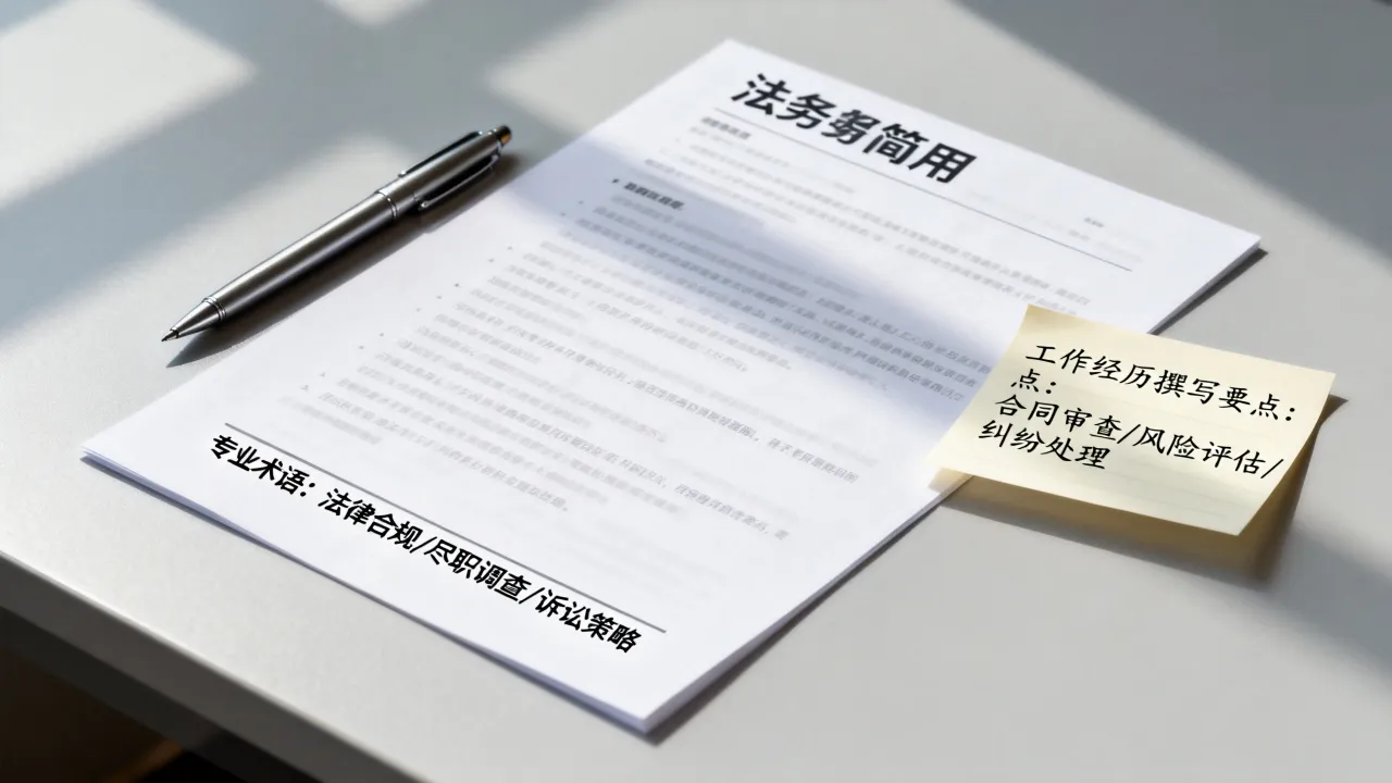 法务简历怎么写好,法务简历工作经历怎么写更专业?-图2 法务简历怎么写好,法务简历工作经历怎么写更专业?-图2