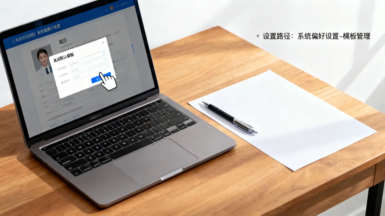 简历模板怎么关,在哪里关闭简历模板默认设置