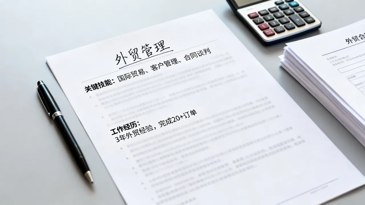 外贸管理简历怎么写才好?外贸简历制作要点解析