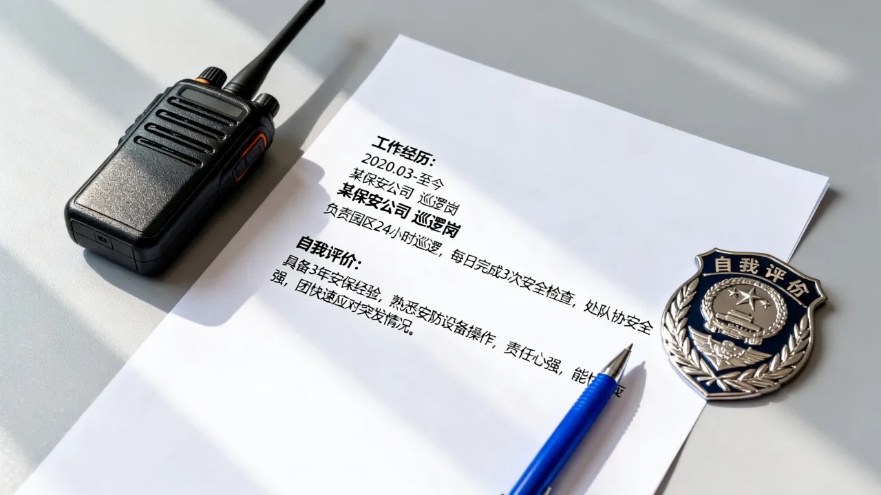 简历安保怎么写,安保个人简历工作经历和自我评价怎么写-图3 简历安保怎么写,安保个人简历工作经历和自我评价怎么写-图3