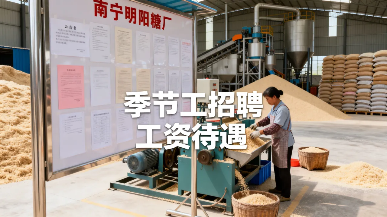 南宁明阳糖厂招聘季节工吗，明阳糖厂季节工工资待遇怎么样？