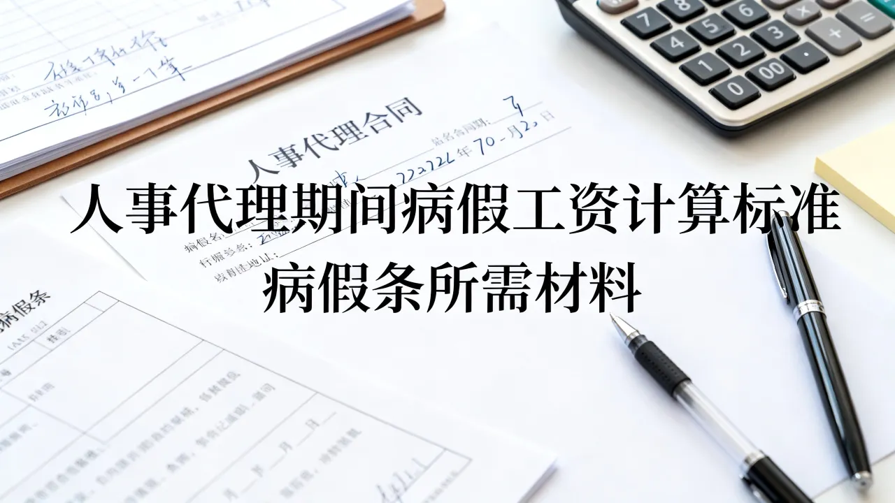 人事代理期间病假工资怎么算,病假条需要什么材料?