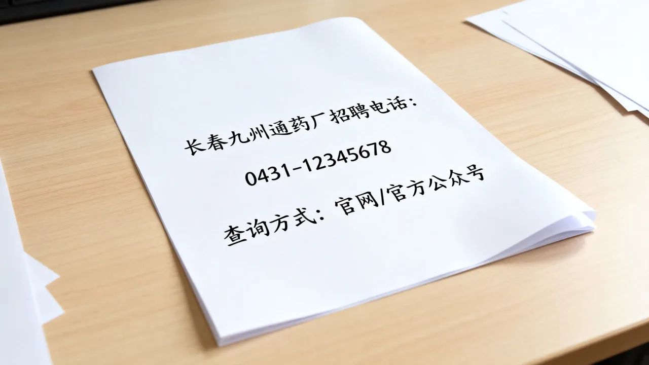 长春九州通药厂招聘电话是多少,如何查询?