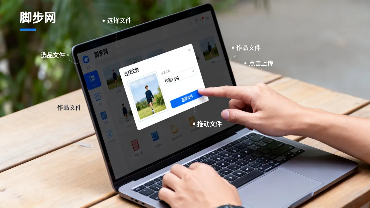 脚步网怎么上传，脚步网怎么上传作品文件？