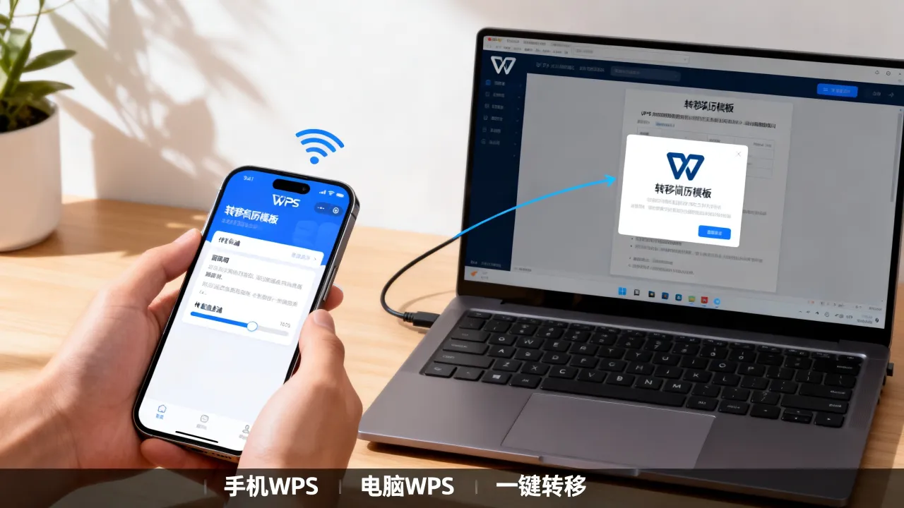 怎么移动简历模板最快,手机电脑WPS一键转移方法
