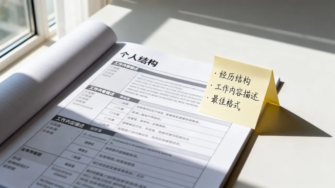 经历结构怎么写,个人履历中工作内容描述的最佳格式是什么?