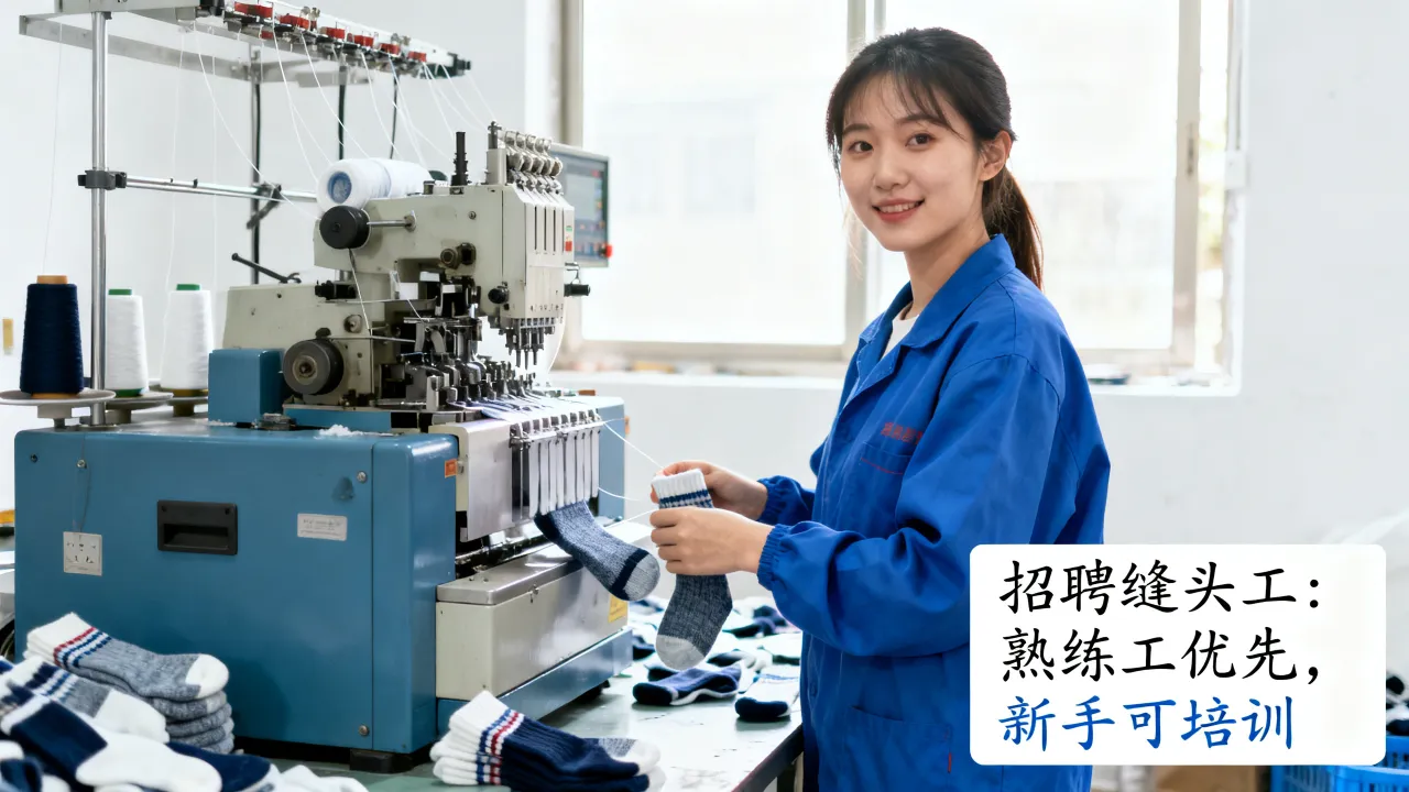 义乌袜子缝头招聘信息在哪找？新手怎么入行？
