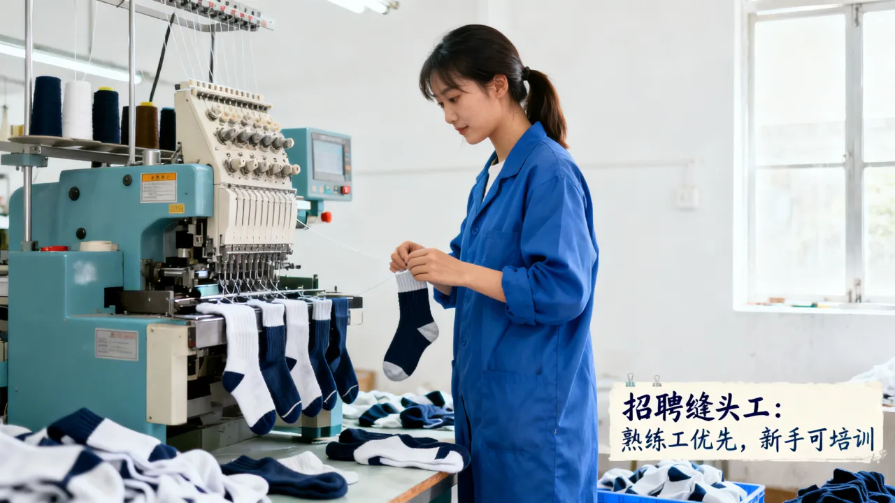 义乌袜子缝头招聘信息在哪找？新手怎么入行？-图2