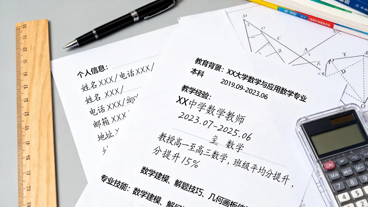 数学简历怎么写,求职数学教师简历突出哪些重点?-图2 数学简历怎么写,求职数学教师简历突出哪些重点?-图2