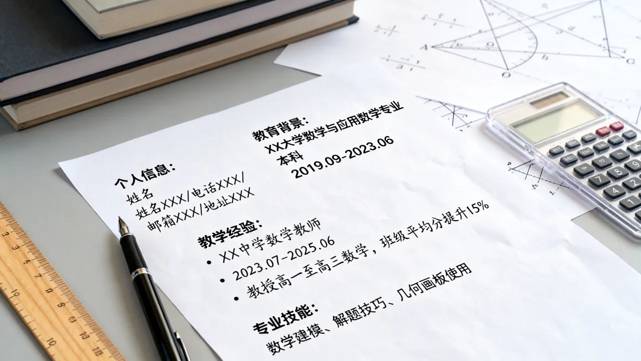 数学简历怎么写,求职数学教师简历突出哪些重点?-图3 数学简历怎么写,求职数学教师简历突出哪些重点?-图3