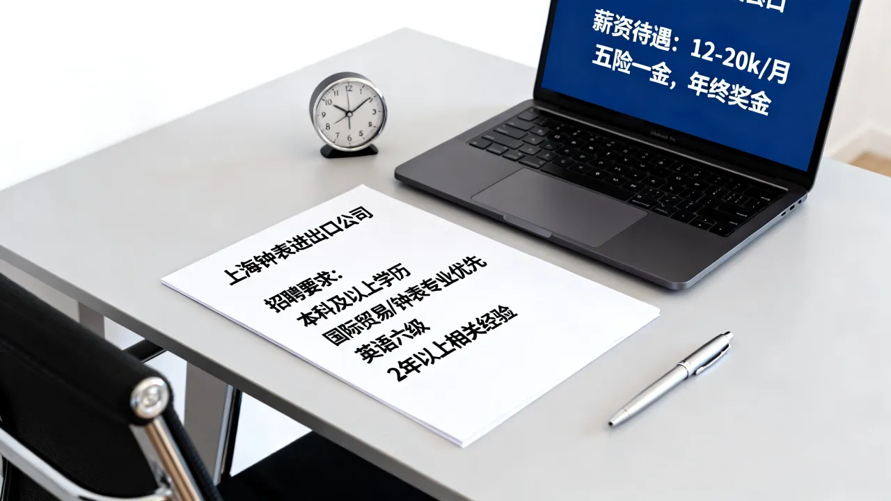 上海钟表进出口公司招聘要求高吗?薪资待遇如何?