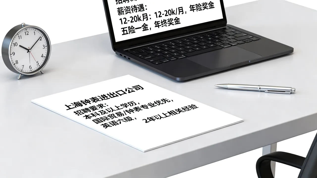 上海钟表进出口公司招聘要求高吗?薪资待遇如何?-图2 上海钟表进出口公司招聘要求高吗?薪资待遇如何?-图2
