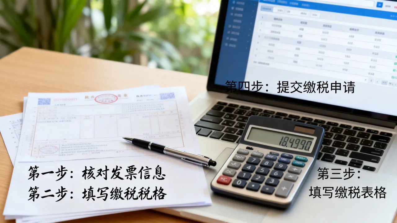 机打发票如何缴税,发票缴税步骤详解?