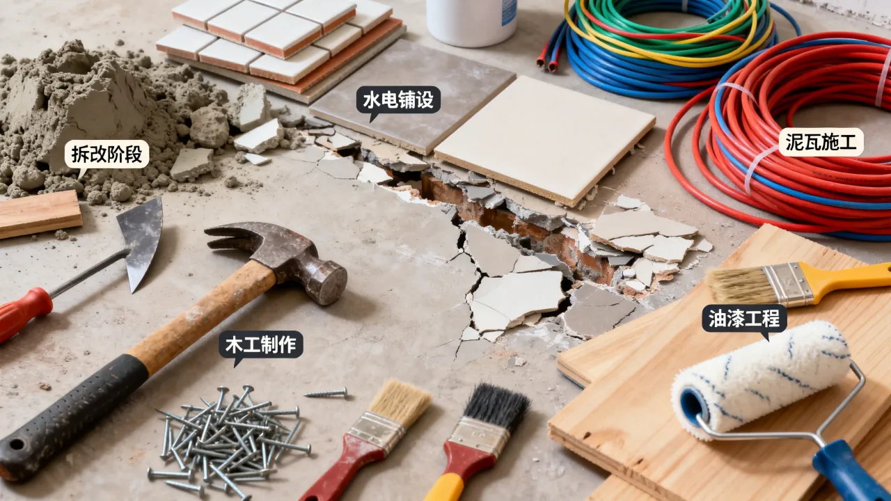 硬装怎么写?装修硬装施工流程及预算清单怎么写-图2 硬装怎么写?装修硬装施工流程及预算清单怎么写-图2