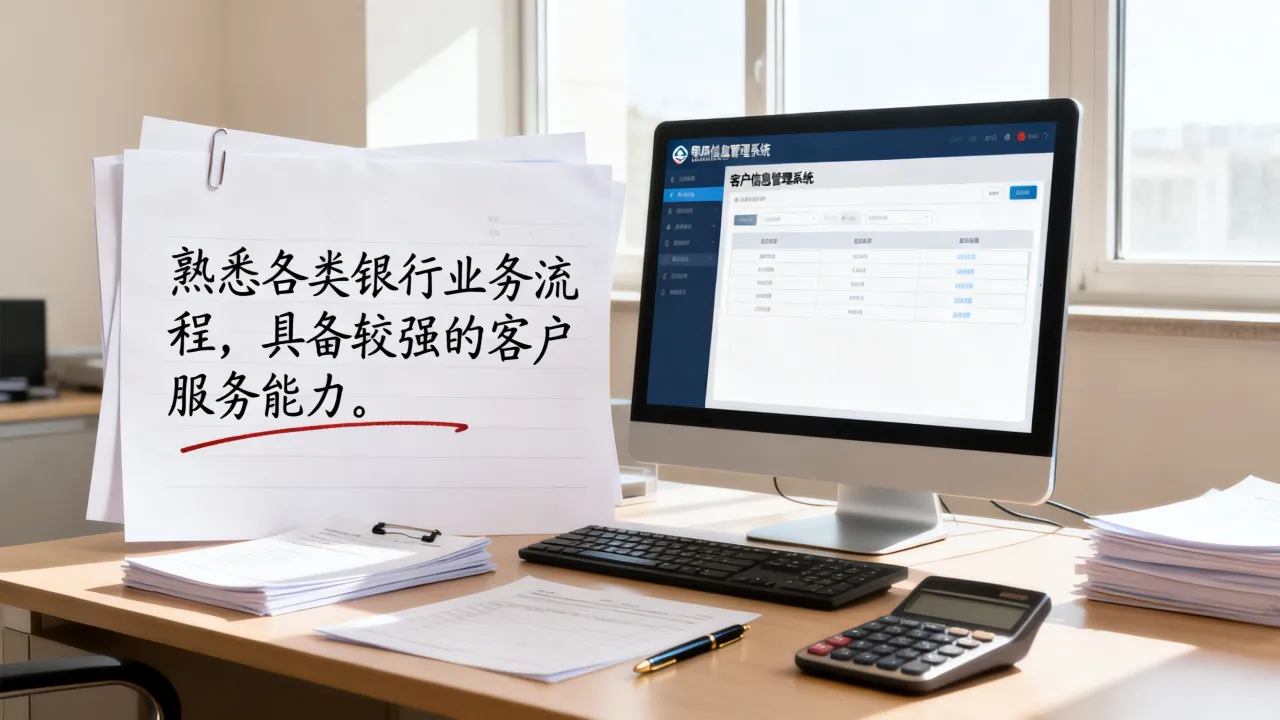 柜员经历怎么写?银行工作简历自我评价范文