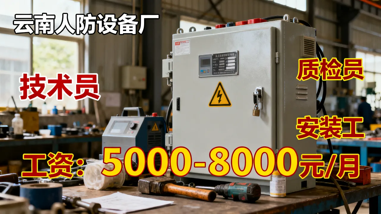 云南人防设备厂招聘信息有哪些?人防设备厂招聘岗位工资待遇如何?