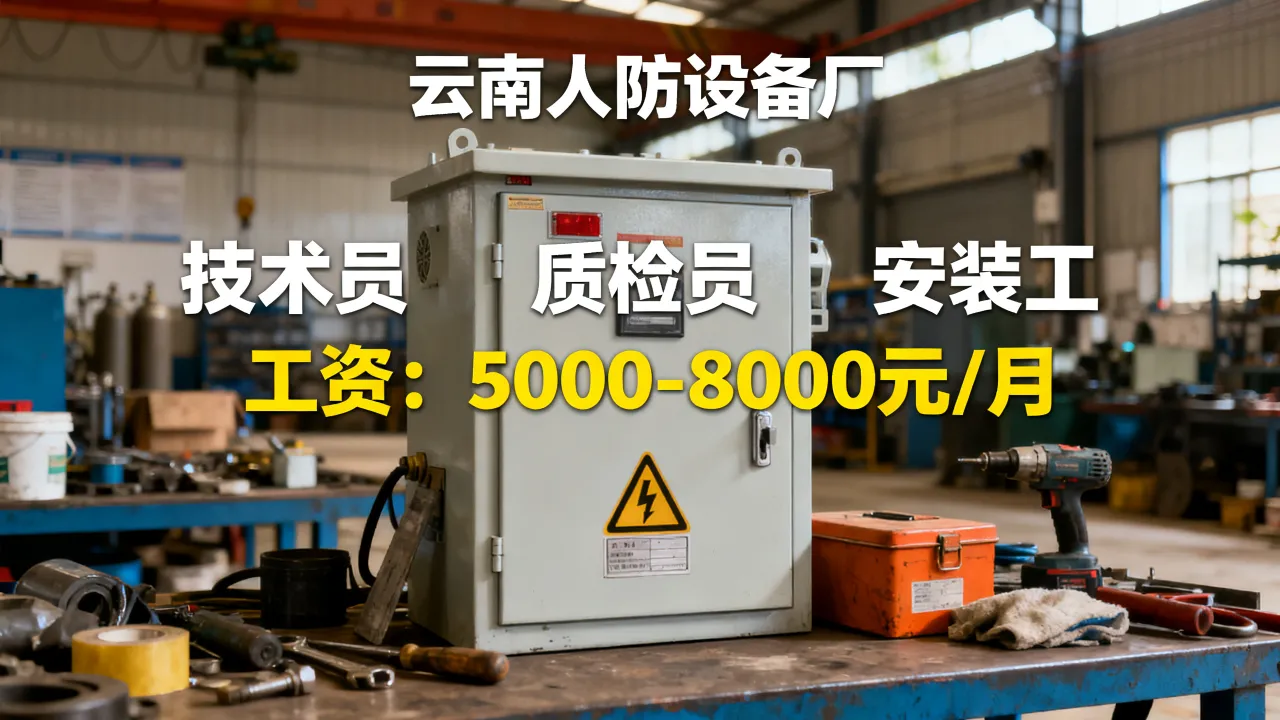 云南人防设备厂招聘信息有哪些?人防设备厂招聘岗位工资待遇如何?-图2 云南人防设备厂招聘信息有哪些?人防设备厂招聘岗位工资待遇如何?-图2
