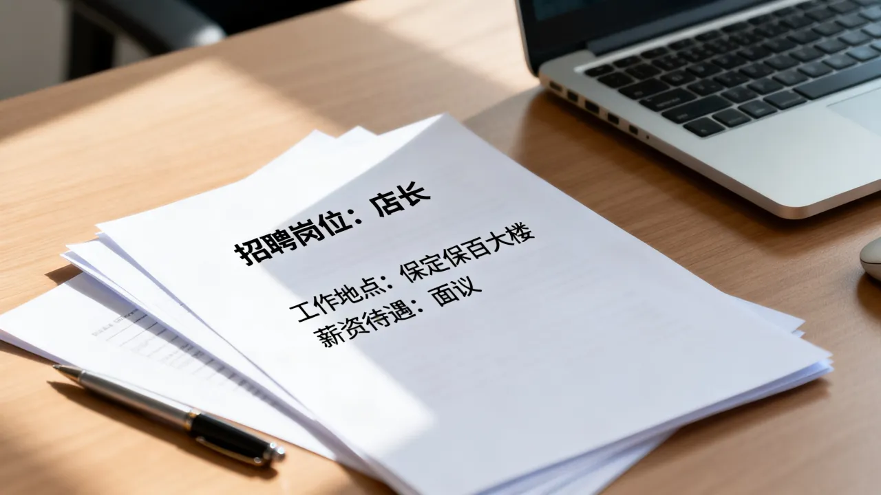 保定保百大楼店长招聘怎么样,薪资待遇如何