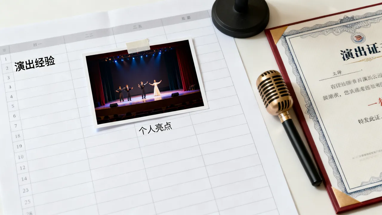 舞台履历怎么写,怎么突出演出经验与个人亮点?