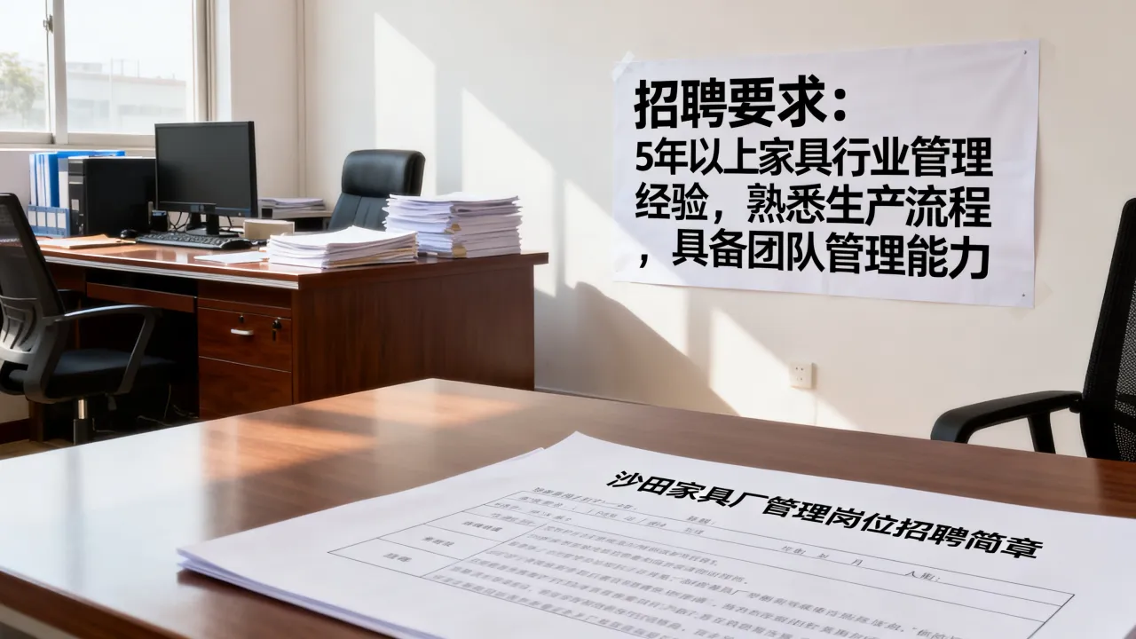 沙田家具厂招聘管理人员吗,沙田家具厂管理岗位招聘要求是什么