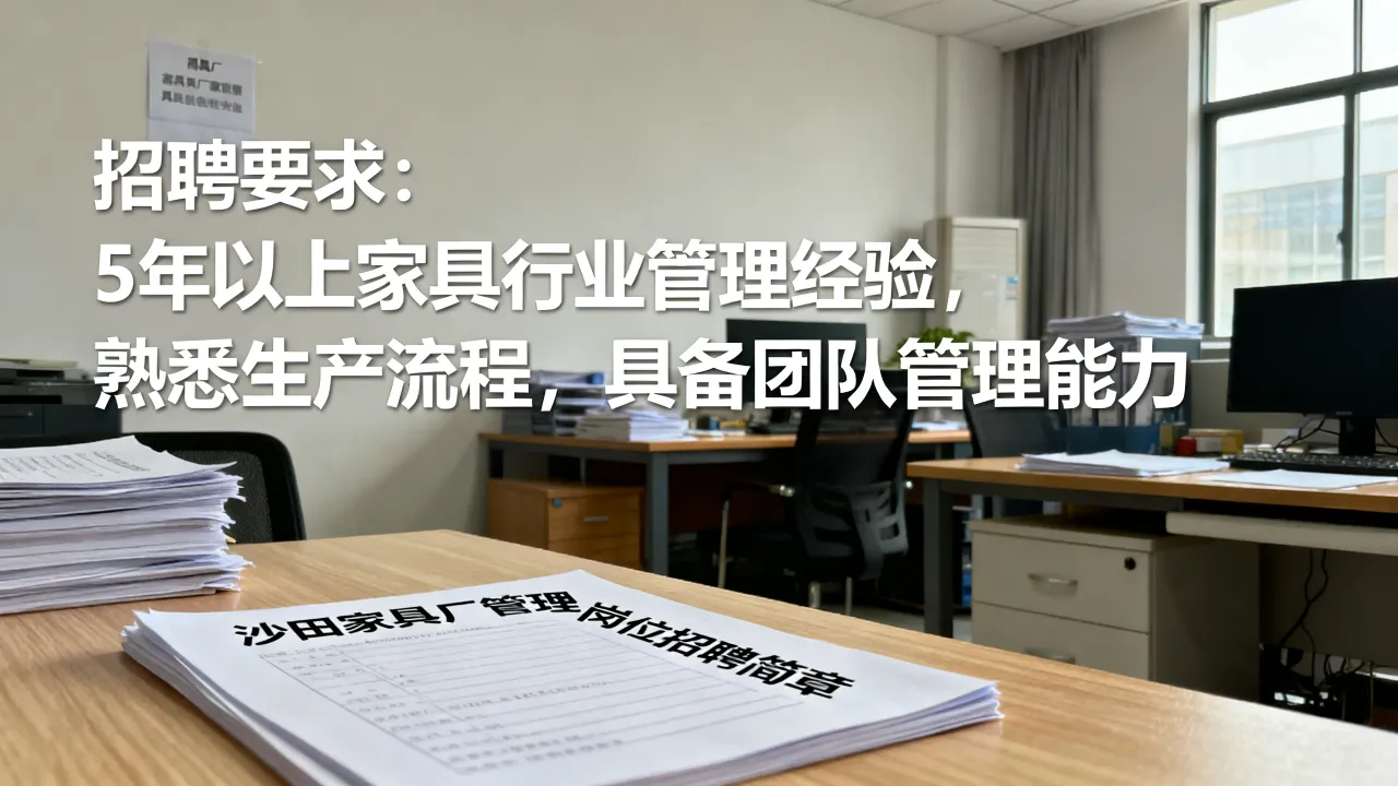 沙田家具厂招聘管理人员吗,沙田家具厂管理岗位招聘要求是什么-图3 沙田家具厂招聘管理人员吗,沙田家具厂管理岗位招聘要求是什么-图3