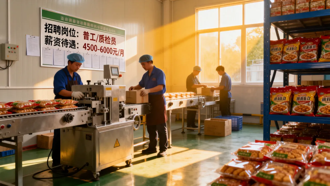三合六合虹郡食品厂招聘待遇怎么样？，食品厂招聘工资多少钱