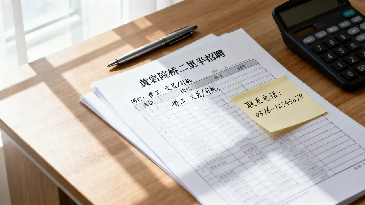 黄岩院桥二里半招聘有哪些岗位,院桥二里半招工信息哪里找