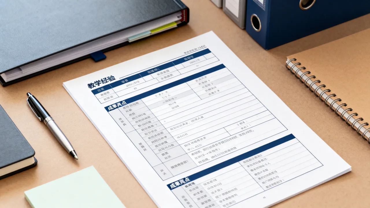 教学简历怎么填写?突出教学经验与教学成果的亮点描述怎么写?