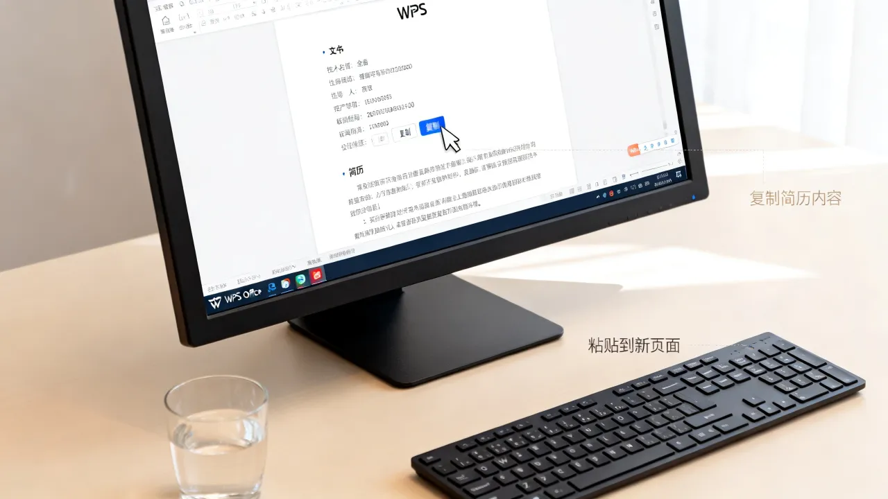怎么粘贴简历WPS,WPS简历怎么复制粘贴到另一页?-图2 怎么粘贴简历WPS,WPS简历怎么复制粘贴到另一页?-图2