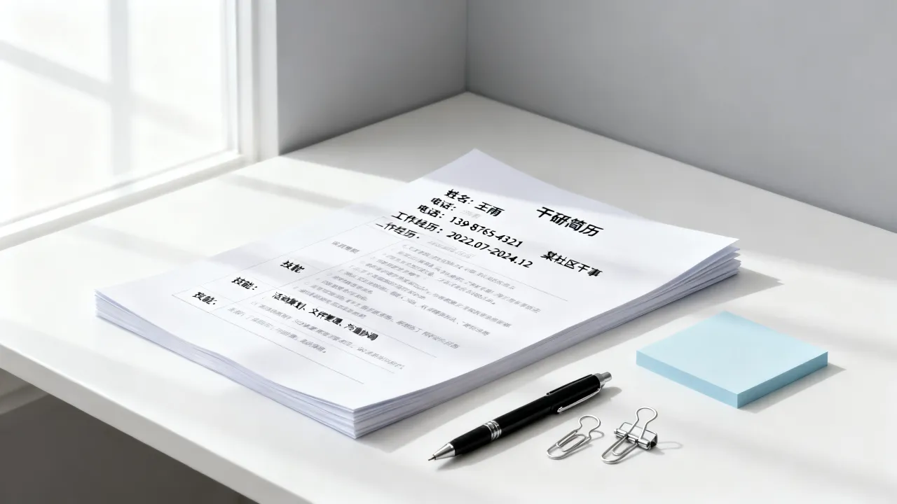 干事简历怎么写?干事简历模板范文有哪些技巧-图2 干事简历怎么写?干事简历模板范文有哪些技巧-图2
