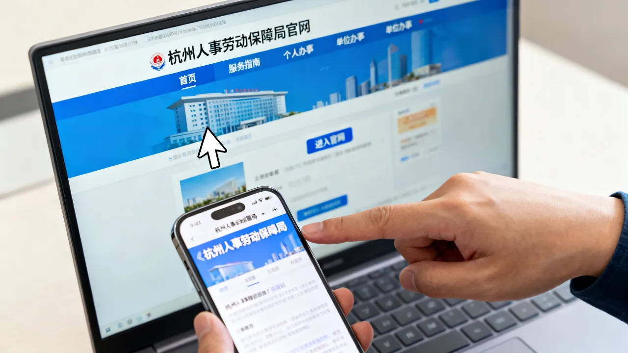 杭州人事劳动保障局官方网站是哪个，怎么进入？-图3