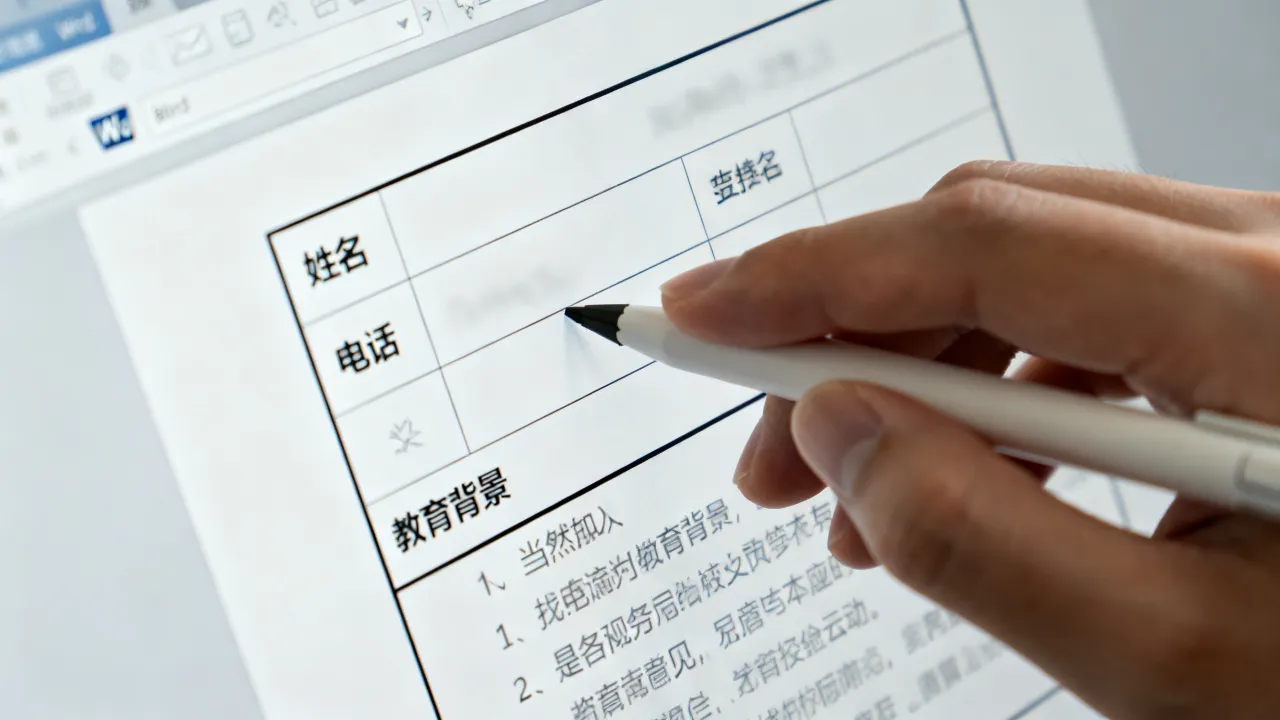 简历框怎么修改?简历模板表格边框如何调整更美观,Word编辑技巧详解