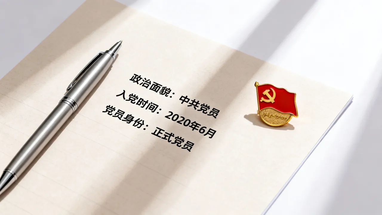 简历党员该怎么写,党员个人简历中的政治面貌和入党时间怎么填